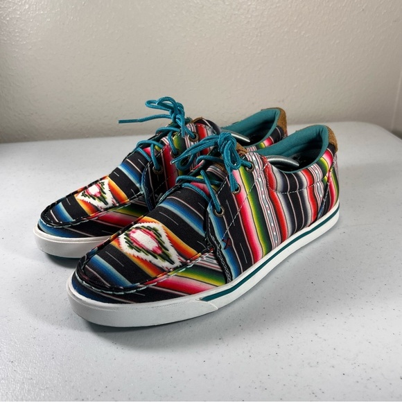 Twisted X Hooey Loper Womens Shoes Size 9 Lace Up Southwestern Print Casual - Picture 11 of 11